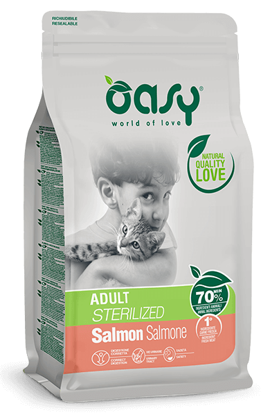 Oasy Dry Gatto Adult Sterilizzato Salmone Sacco 1,5kg-1