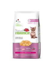 Natural Trainer Kitten Crocchette Con Pollo Per Gatti Cuccioli Sacco 1,5kg-1
