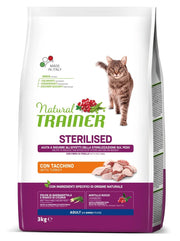 Natural Trainer Sterilised Crocchette Con Tacchino Per Gatti Adulti Sacco 3kg-1