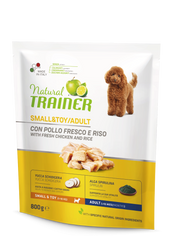 Natural Trainer Crocchette Al Pollo E Riso Per Cani Adulti Taglia Mini Sacco 0,8kg-1