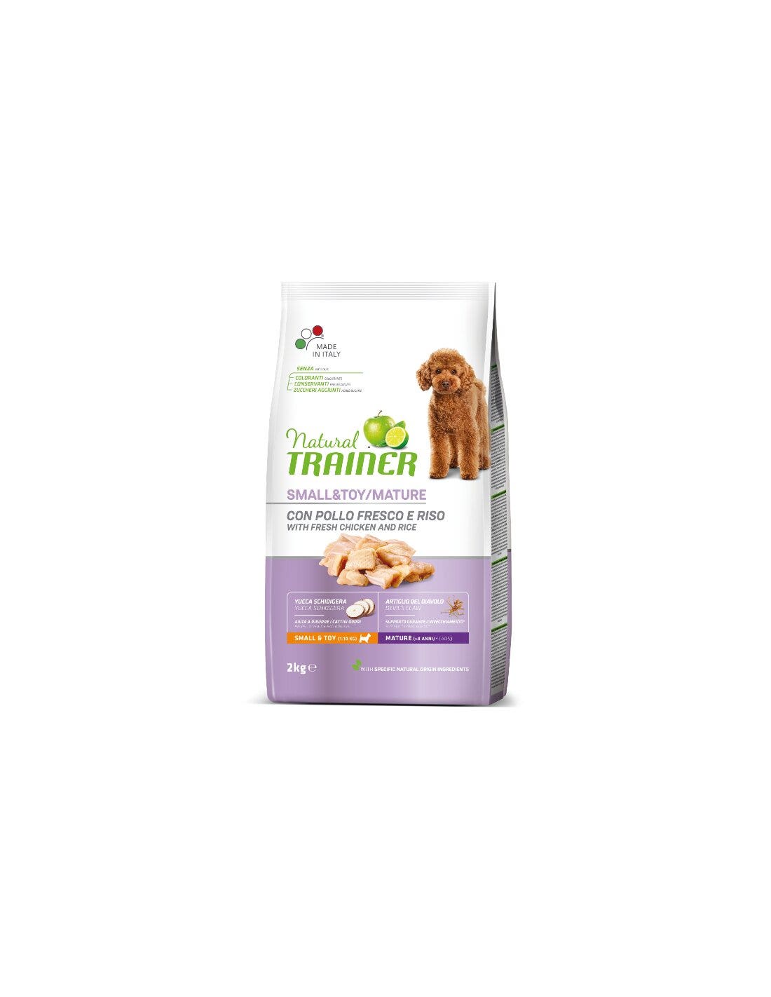 Natural Trainer Crocchette Pollo Cane Senior Small & Toy 2Kg-1