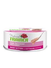 Natural Trainer Baby Kitten Pappa Al Tacchino Per Gatti Cuccioli Lattina 80g-1
