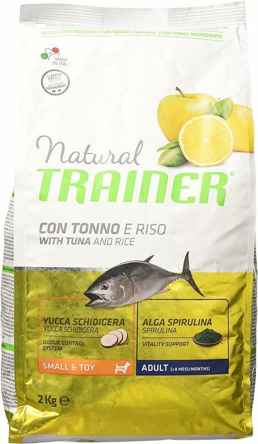 Natural Trainer Crocchette Tonno e Riso Cane Adult Small & Toy 2Kg-1