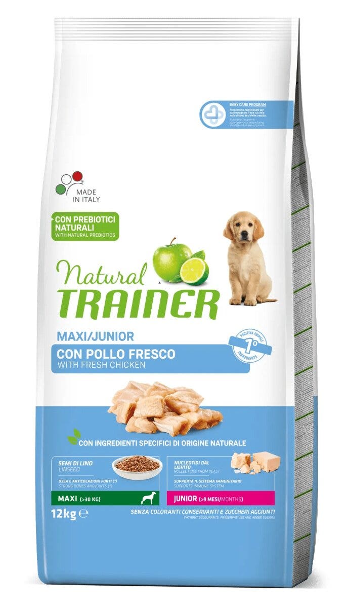 Natural Trainer Crocchette Pollo Per Cuccioli Taglia Grande Sacco 12 Kg-2
