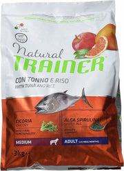 Natural Trainer Crocchette Tonno e Riso Cane Adult Medium 3Kg-1