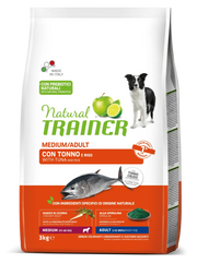 Natural Trainer Crocchette Tonno/Riso Per Cani Adulti Taglia Media Sacco 12 Kg-0