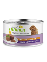 Natural Trainer Maintenance Mature Con Pollo Cani Adulti Taglia Mini Lattina 150g-1