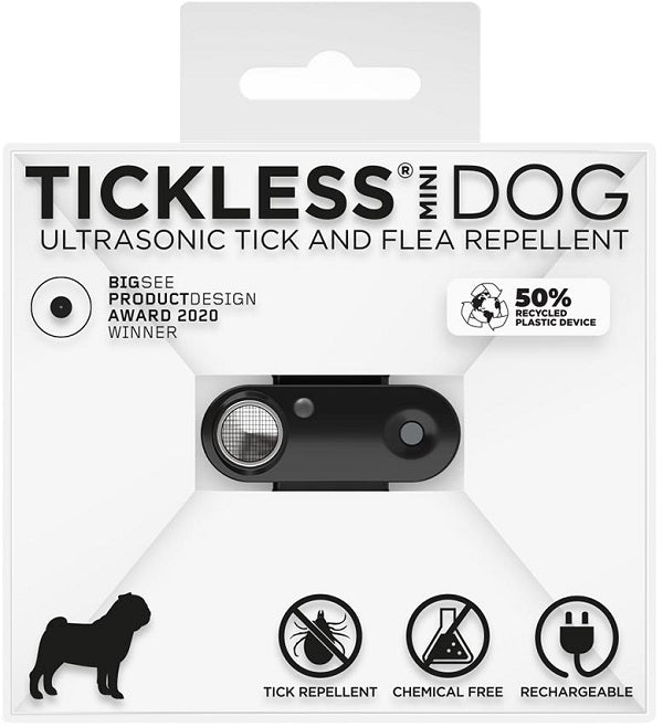Tickless Mini Dog Repellente Ultrasuoni Colore Black