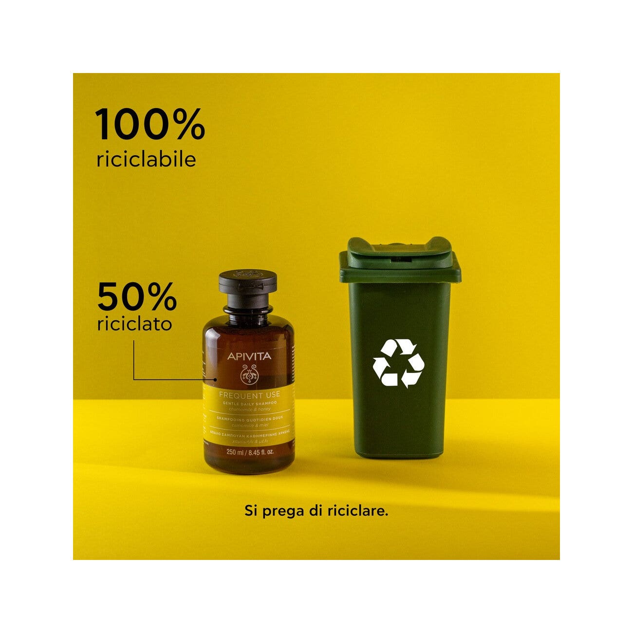 Apivita Shampoo Delicato Uso Frequente Miele/Camomilla 250ml-5