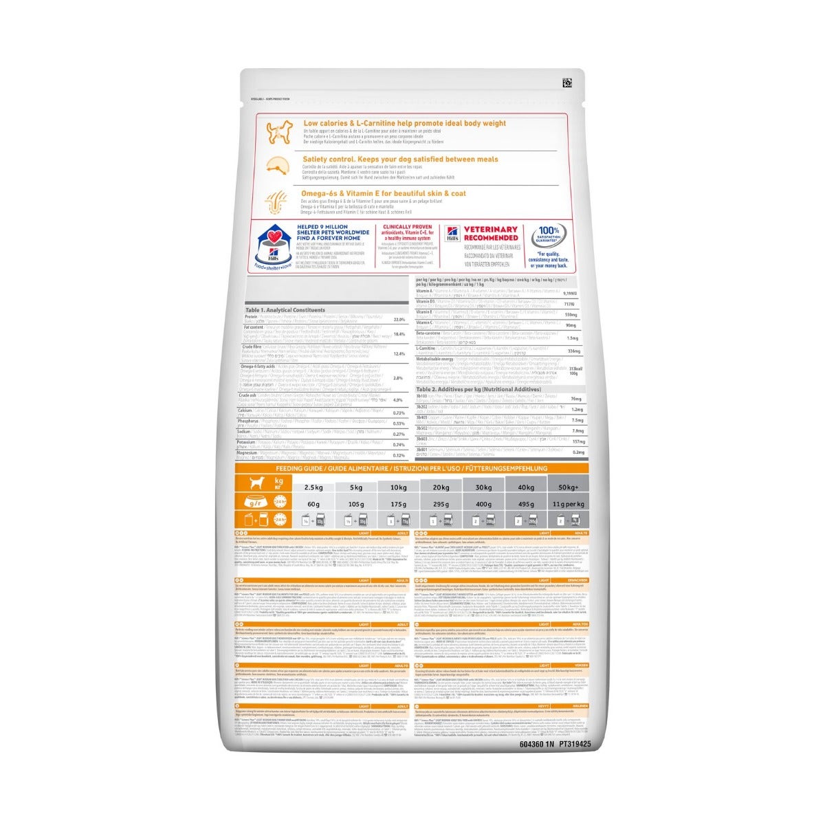 Hill's Science Plan Light Crocchette Pollo Per Cani Taglia Media 2,5kg-3