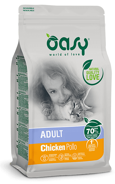 Oasy Dry Crocchette Di Pollo Per Gatti Adulti Sacco 1,5Kg-1