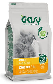 Oasy Lifestage Adult Hairball Pollo Cibo Secco Per Gatti 1,5kg-1