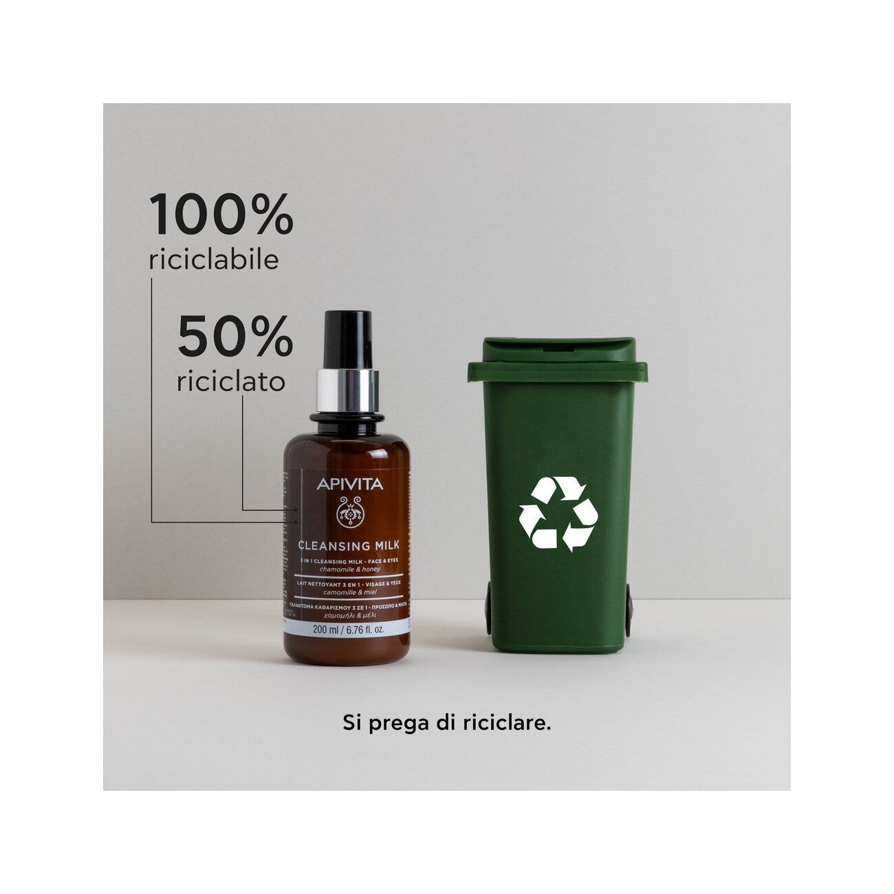 Apivita Latte Detergente Viso/Occhi 200ml-7