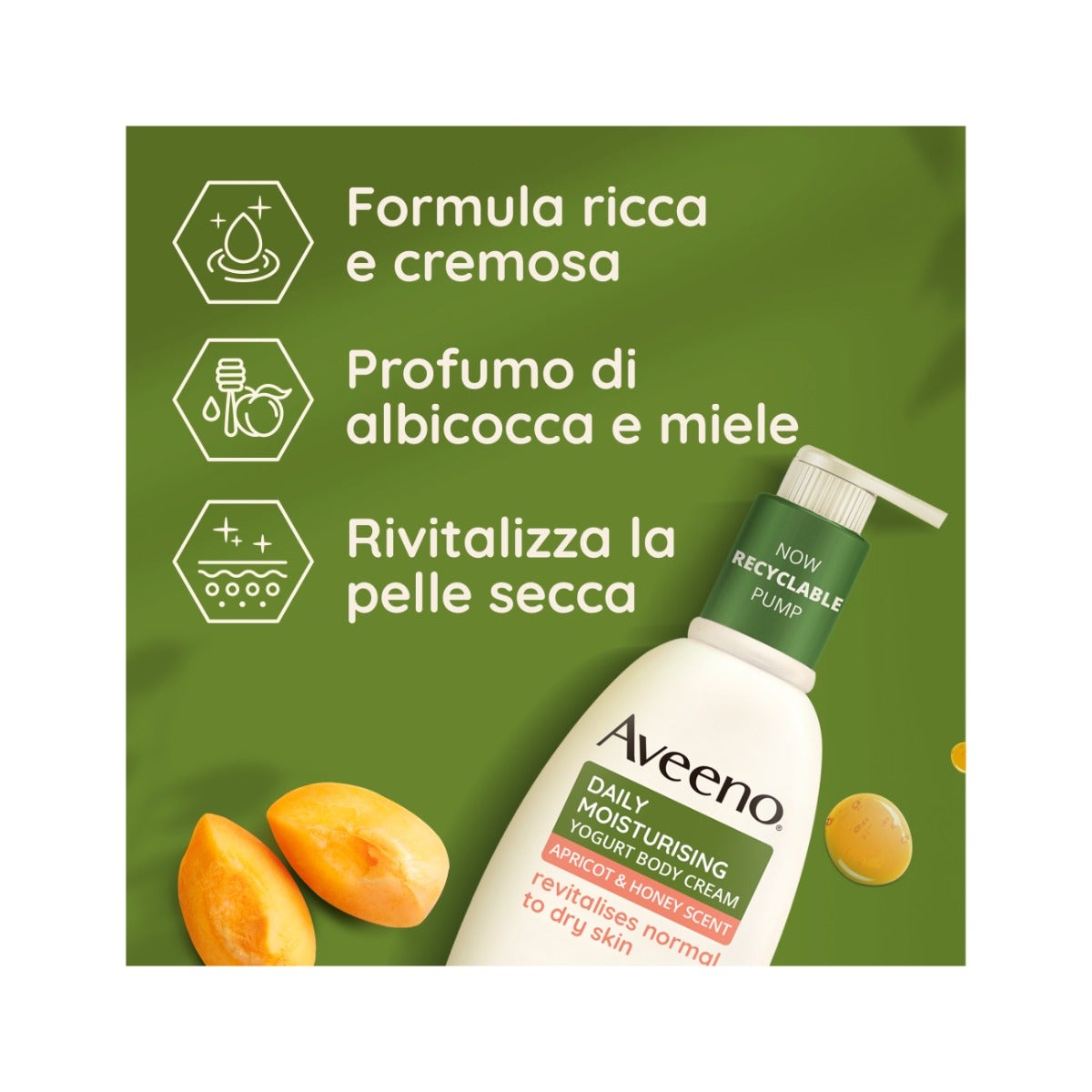 Aveeno Daily Moisturising Crema Corpo Yogurt Albicocca/Miele 300ml-15
