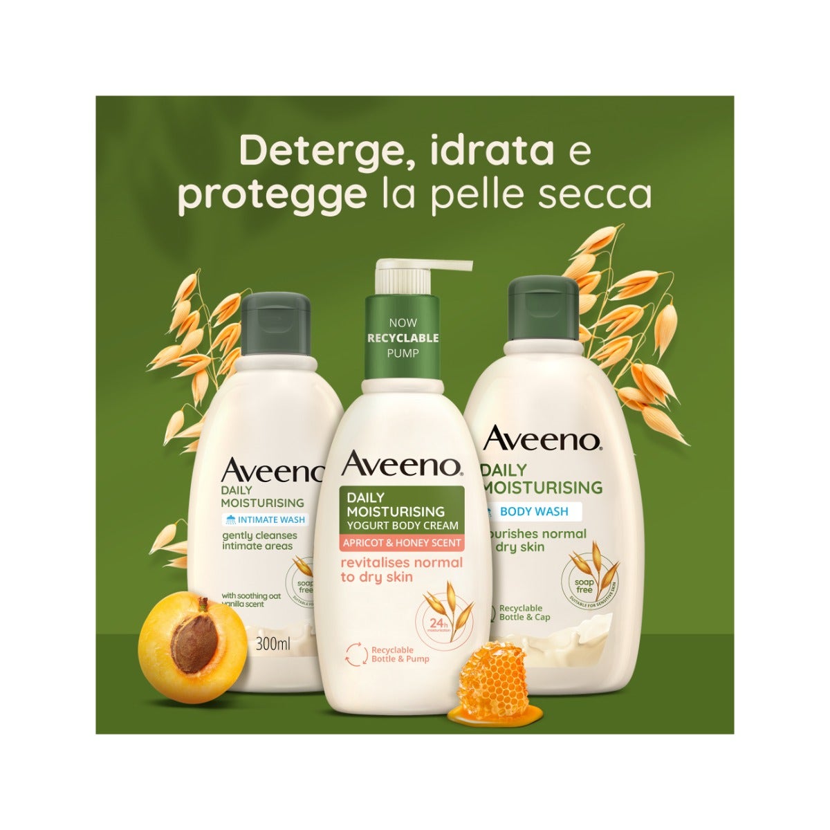Aveeno Daily Moisturising Crema Corpo Yogurt Albicocca/Miele 300ml-16