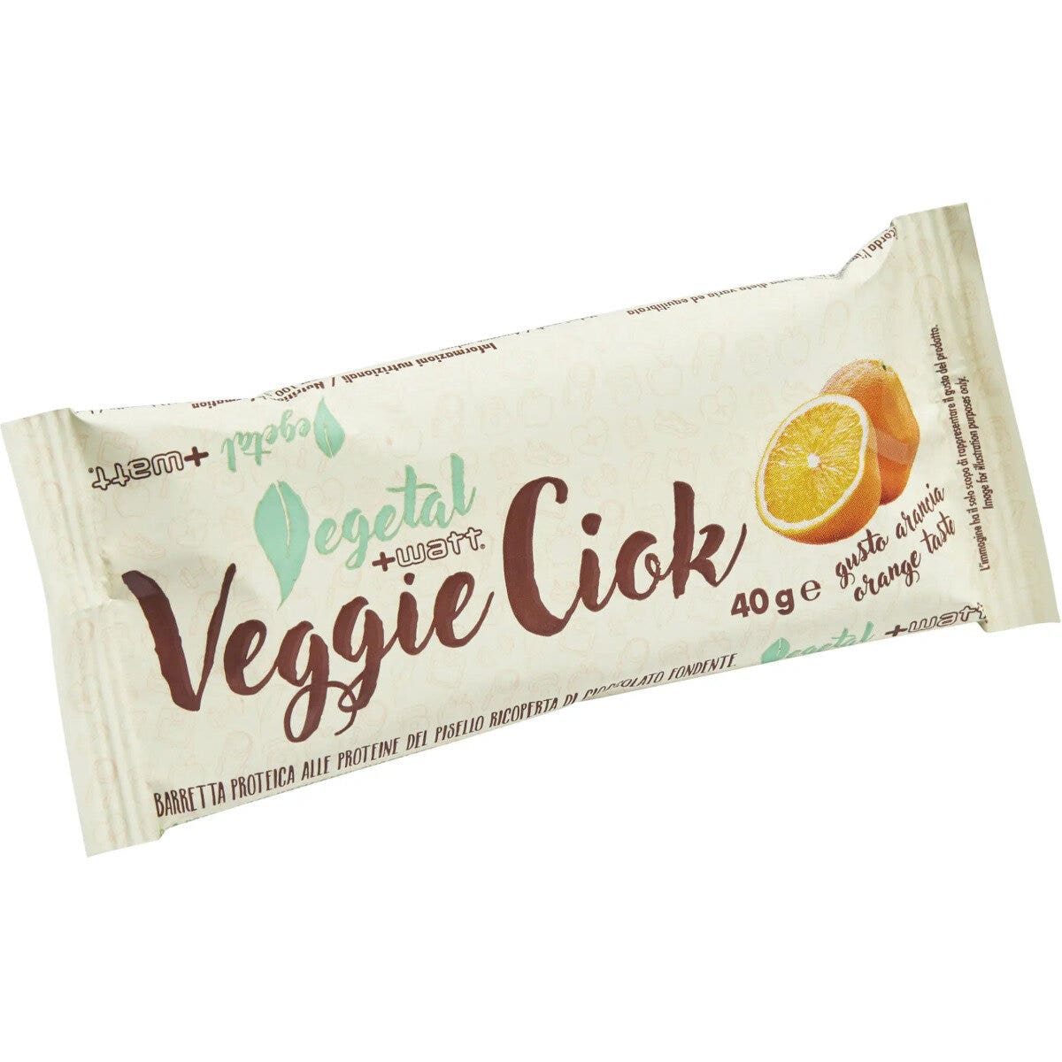 +Watt Vegetal Veggie Ciok Barretta Proteica Gusto Arancia 40g-2