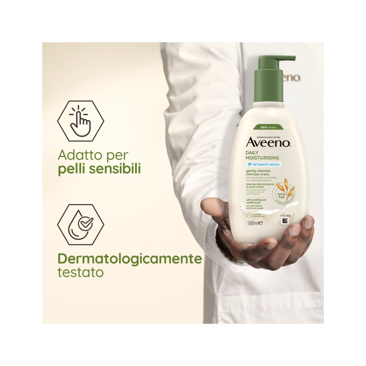 Aveeno Daily Moisturising Detergente Intimo Vaniglia 500ml-12