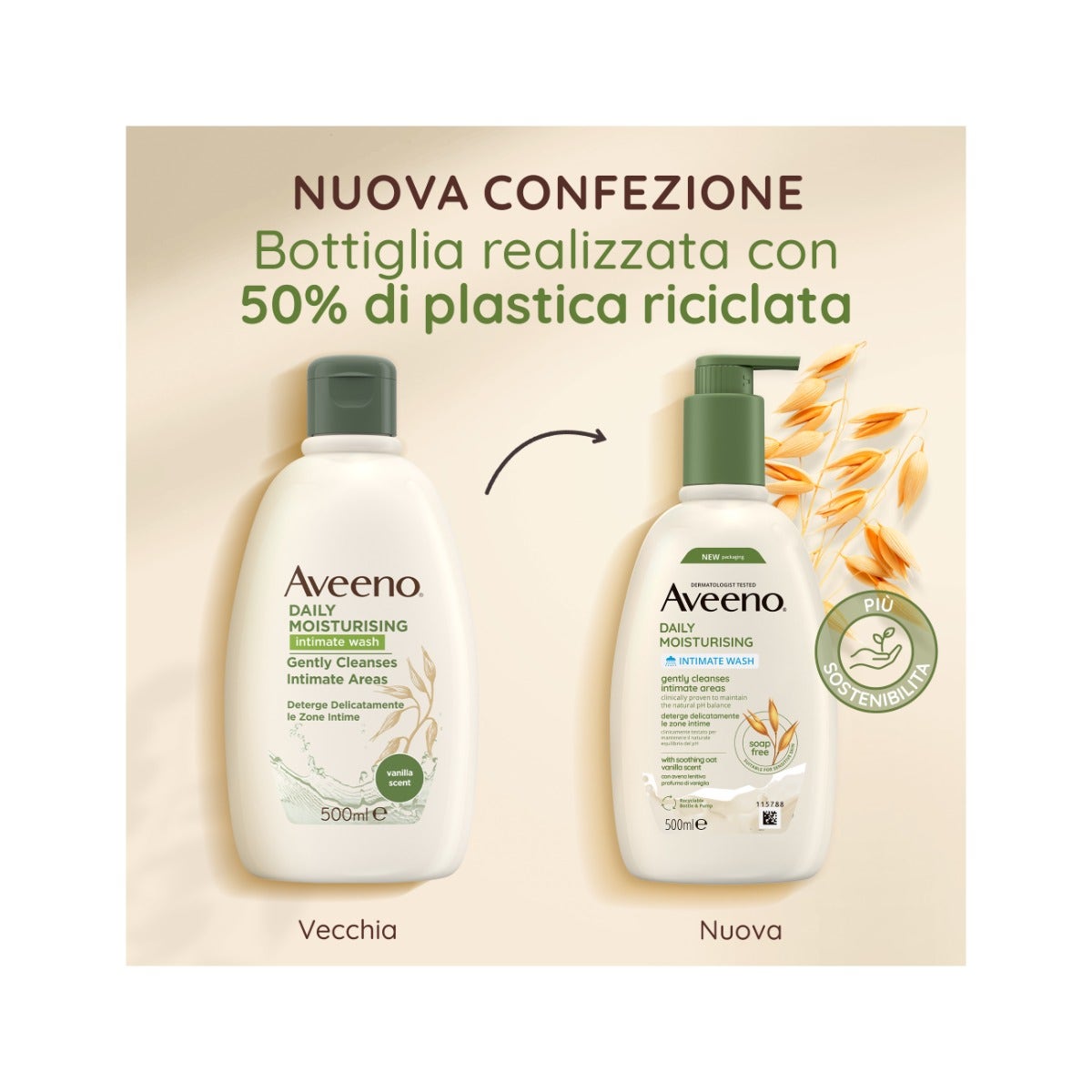 Aveeno Daily Moisturising Detergente Intimo Vaniglia 500ml-14