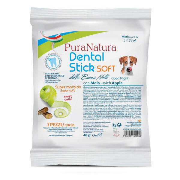 PuroNatura Dental Stick Soft Buonanotte Cani Taglia Mini 7 pezzi-2
