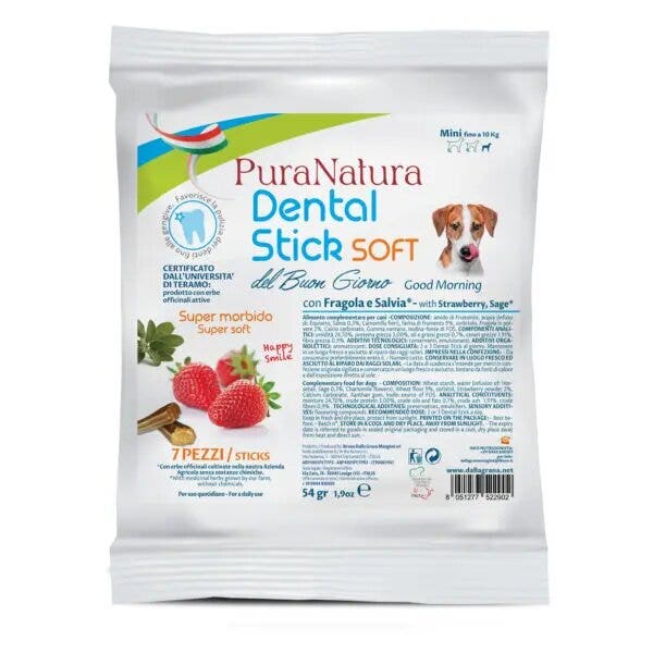 PuroNatura Dental Stick Soft Buongiorno Cani Taglia Mini 7 Pezzi-2