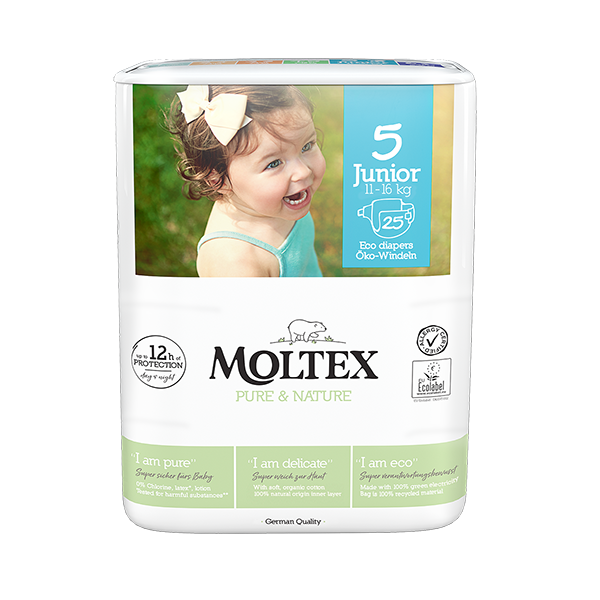 Pannolini Moltex Pure&Nature Taglia 5 Junior 25 Pezzi 11-16kg -2