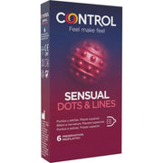 Control Preservativi Sensual Dots&Lines 6 Pezzi-2