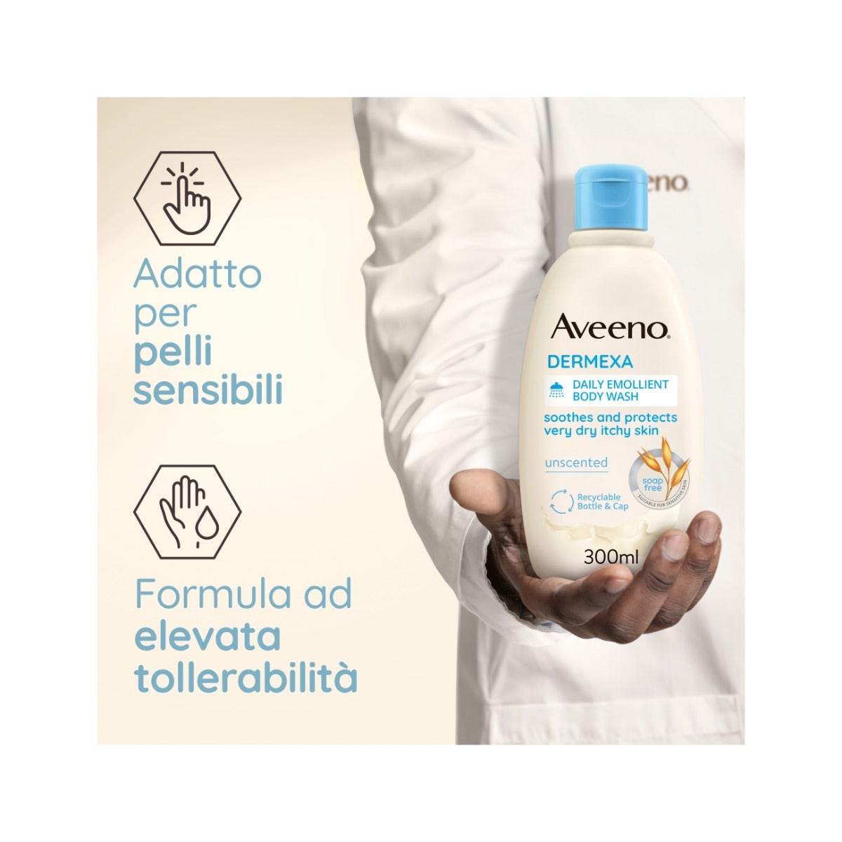 Aveeno Dermexa Bagno Doccia Emolliente 300 ml-12