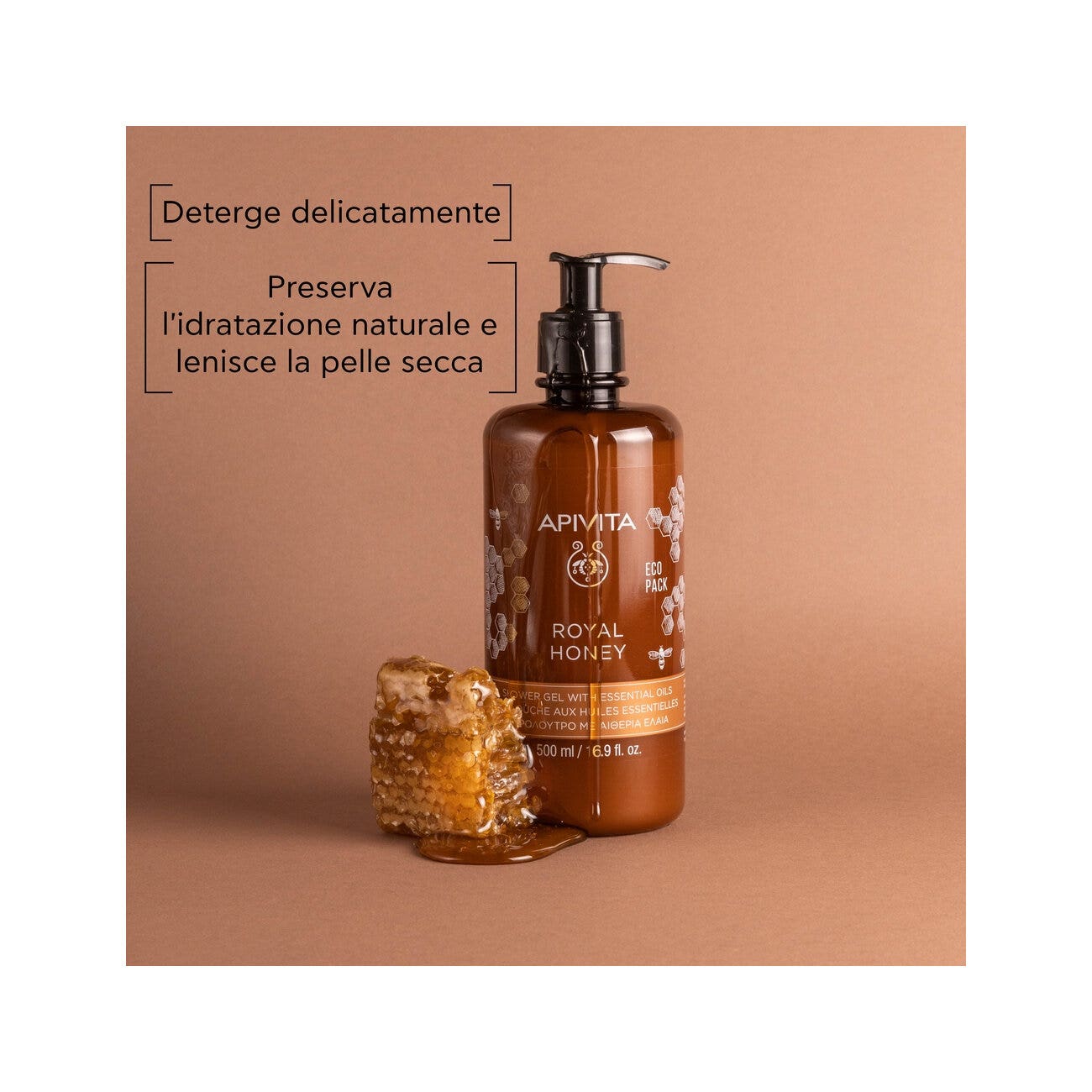 Apivita Gel Doccia Detergente Miele 500ml-2