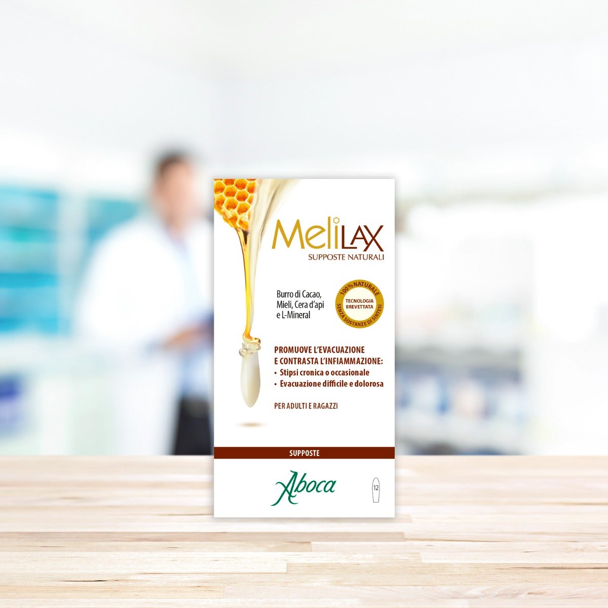 Aboca Melilax Sollievo Naturale dalla Stitichezza 12 Supposte -4
