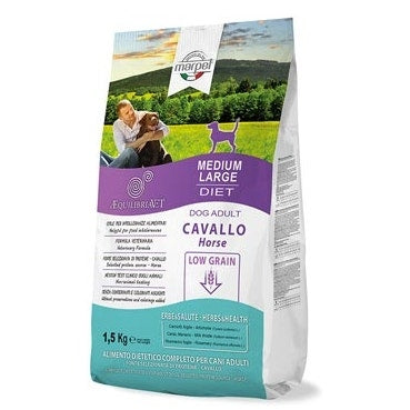 Marpet Aequilibriavet Low Grain Cavallo Cibo Secco Per Cani Adulti Taglia Medium Large Sacco 1,5Kg-2