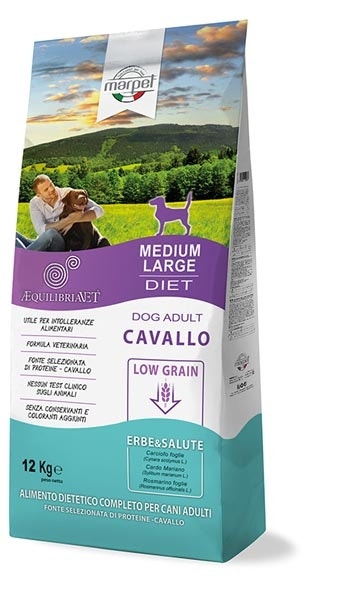 Marpet Aequilibriavet Low Grain Cavallo Cibo Secco Per Cani Adulti Taglia Medium Large Sacco 12 Kg-1