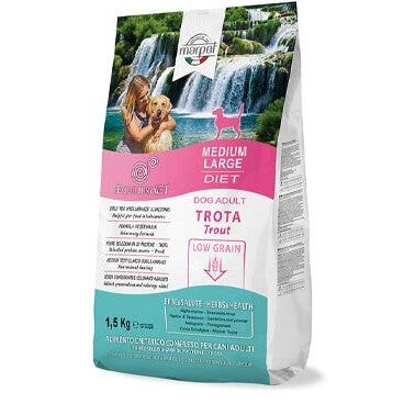 Marpet Aequilibriavet Low Grain Trota Cibo Secco Per Cani Adulti Taglia Medium Large Sacco 1,5Kg-3