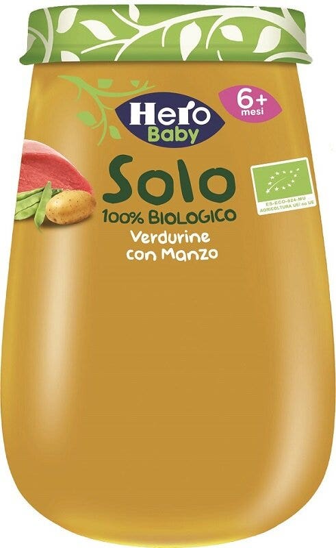 Hero Baby Solo Omogeneizzato Verdurine con Manzo 100% Bio 190g-2