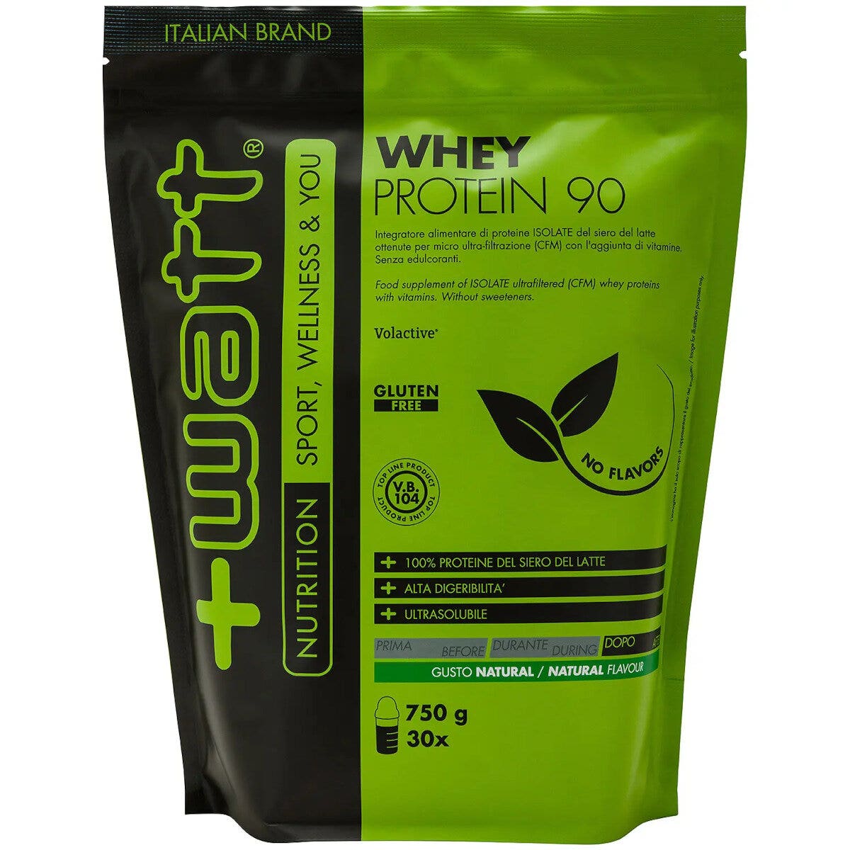 +Watt Whey Protein 90 Doypack Gusto Naturale 750g-4