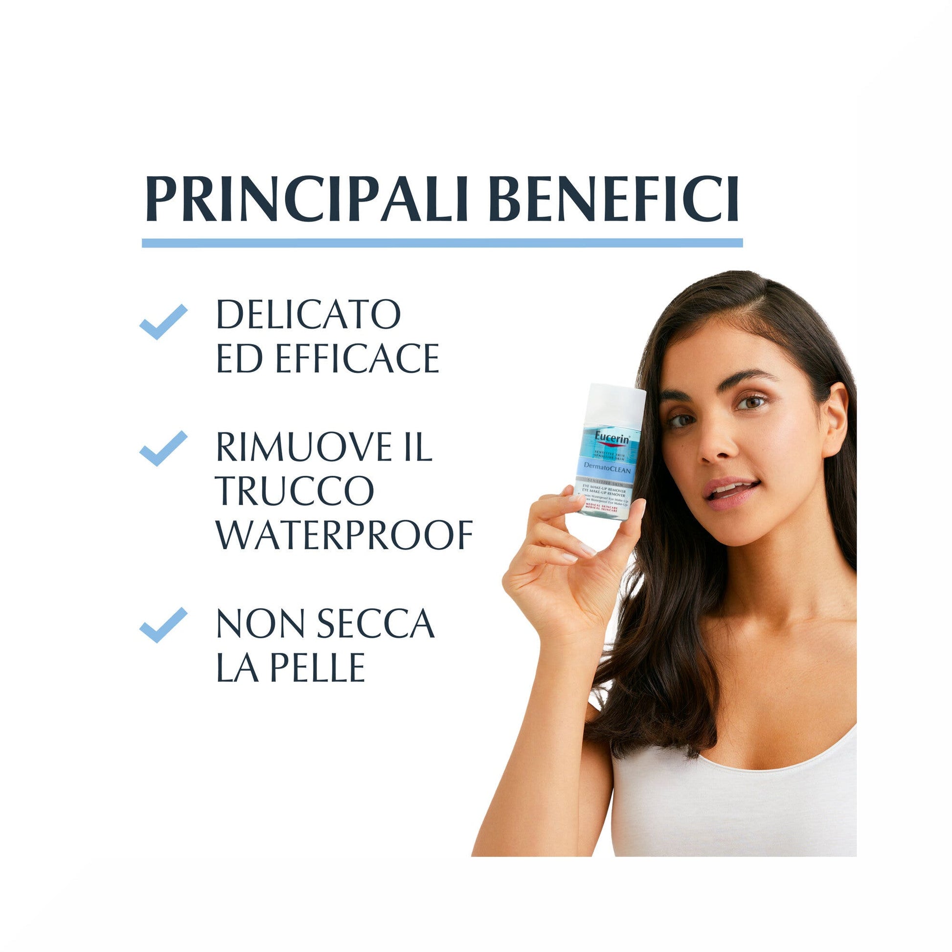 Eucerin Dermatoclean Struccante Occhi Waterproof trattamento 125 ml-2