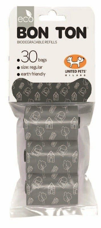 United Pets Refill Bon Ton Regular 3 Ricariche Sacchettini Biodegradabili Neri-2