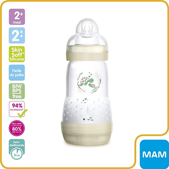 Mam Easy Start Biberon Neutro 2Mesi+ 260ml-4