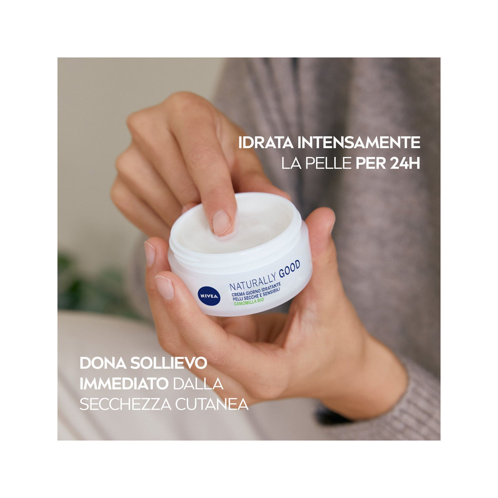 Nivea Naturally Good Crema Giorno Nutriente 50 ml Crema Viso Idratante Per Pelli Secche E Sensibili-4