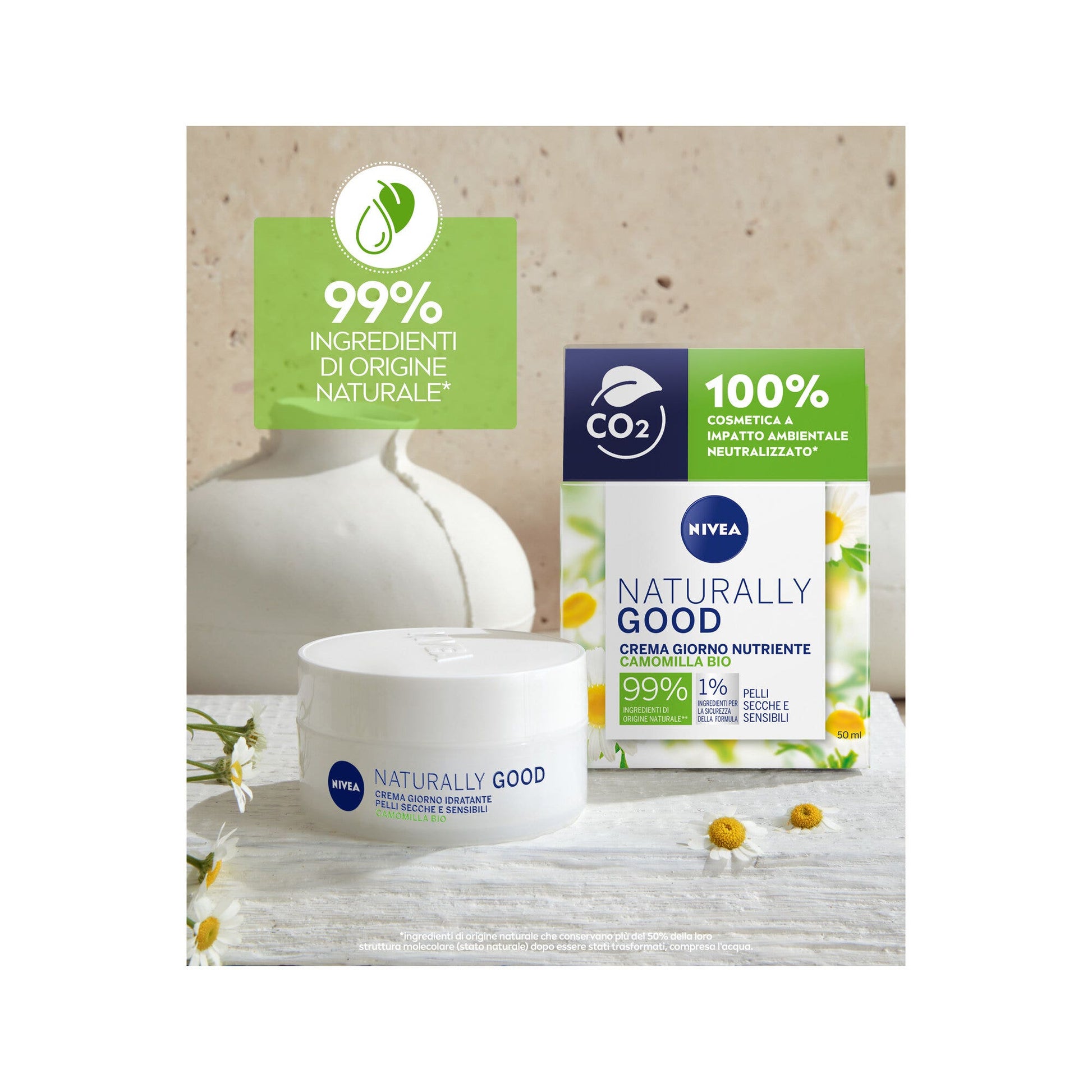 Nivea Naturally Good Crema Giorno Nutriente 50 ml Crema Viso Idratante Per Pelli Secche E Sensibili-6