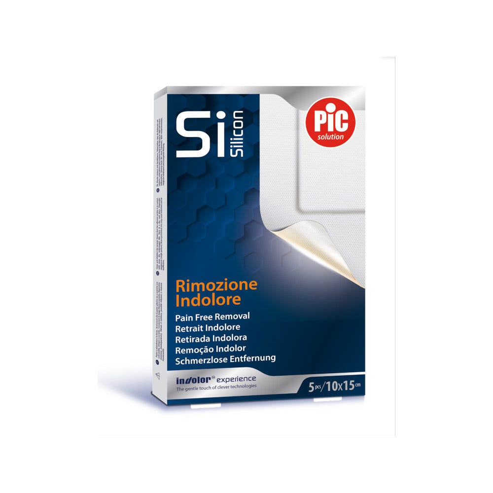Pic Cerotto Post Operatorio Silicone 10x15cm 5 Pezzi  - 1