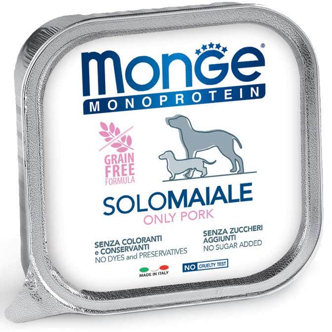 Monge Monoprotein Solo Maiale Cibo Umido Per Cani Adulti 150g-2