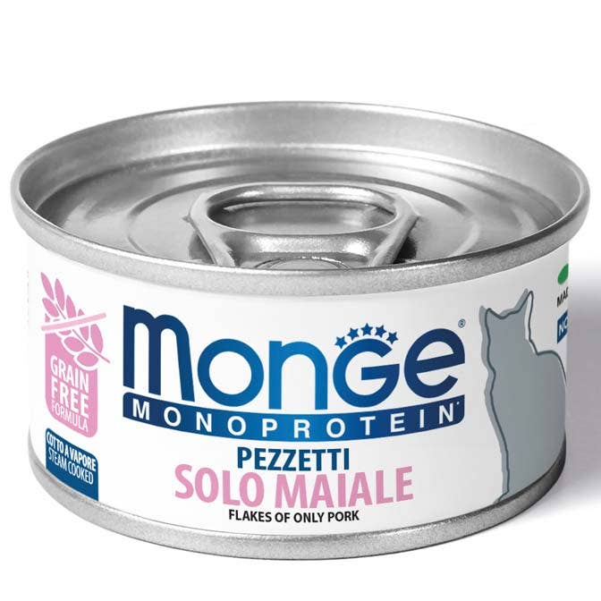 Monge Monoprotein Pezzetti Solo Maiale Cibo Umido Per Gatti Adulti 90g-2