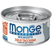 Monge Monoprotein  Sfilaccetti Solo Tacchino Cibo Umido Per Gatti Adulti 80g-4
