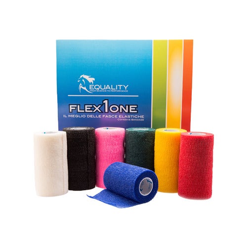 Flex-1-One Fascia Coesiva Elastica Per Equini Blu 7,5cmx4,5m-1
