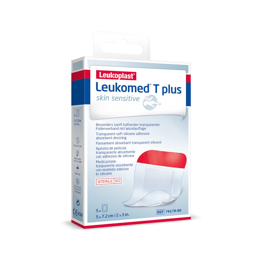 Leukomed T Plus Medicazione Post Operatoria Trasparente Impermeabile 5x7,2cm 5 Pezzi-4