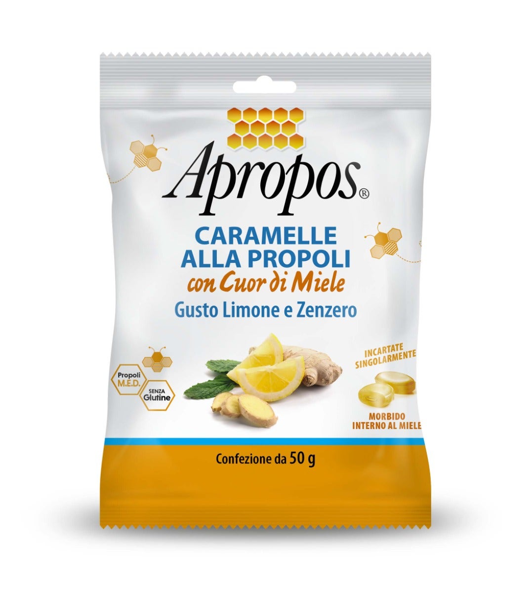 Apropos Caramelle Dure Limone E Zenzero Cuor Di Miele 50g-2