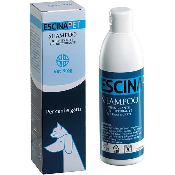 Escinapet Shampoo Igienizzante Pelo E Cute Cani/Gatti 250ml-1