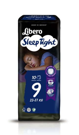Libero SleepTight 9 Pannolini Da Notte Per Bambini 22-37kg 10 Pezzi-1