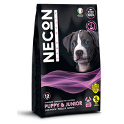 Necon Zero Grain Puppy E Junior Crocchette Pesce E Piselli Per Cani Cuccioli Sacco 12kg-1