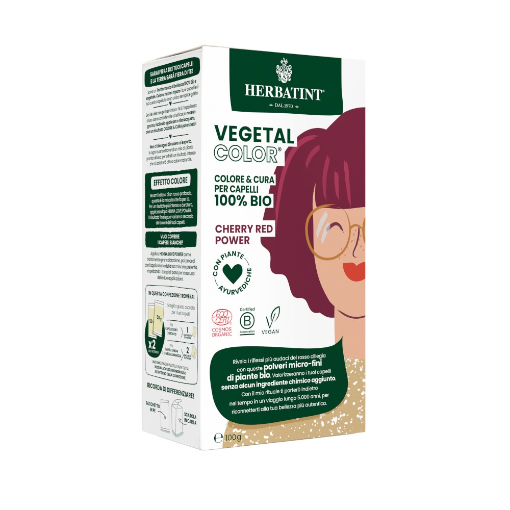 Herbatint Vegetal Color Cherry Red Power Ciliegia 100g-4